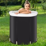 Portable Ice Bath Tub | For Cold Water Therapy | With Lid | Reversible Soaking Pool